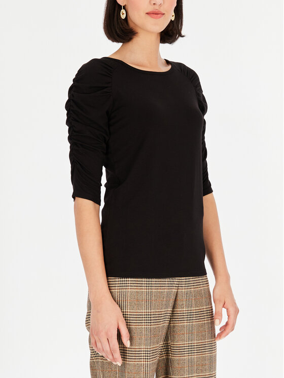 L’AF L’AF Bluzka Flezja Czarny Slim Fit