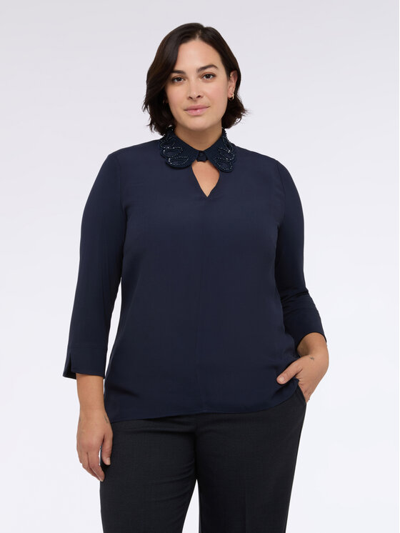 Fiorella Rubino Fiorella Rubino T-Shirt G098L008775N034 Niebieski Regular Fit