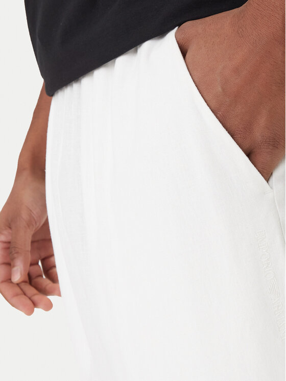 Emporio Armani Emporio Armani Stoffhose EM000586 AF20590 U0002 Weiß Regular Fit