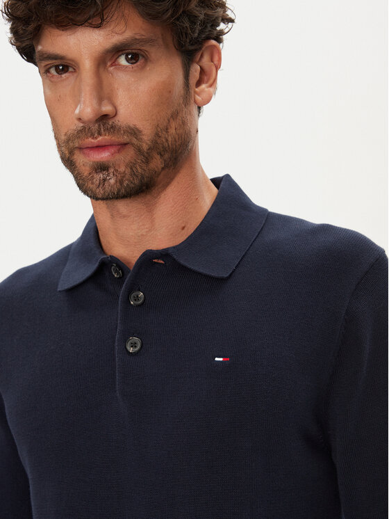 Tommy Jeans Tommy Jeans Sweter Essential DM0DM20304 Granatowy Slim Fit