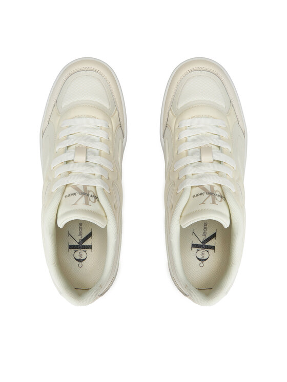 Calvin Klein Jeans Calvin Klein Jeans Snīkeri Basket Cupsole Low Mix In Mtl YW0YW01462 Balts