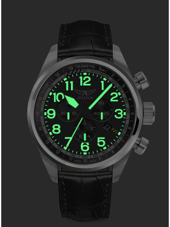 Aviator Aviator Zegarek V.2.25.0.169.4 Czarny