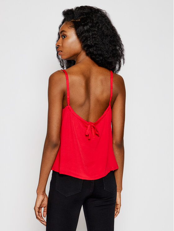 Tommy Jeans Tommy Jeans Top Tjw Cami DW0DW09772 Punane Regular Fit