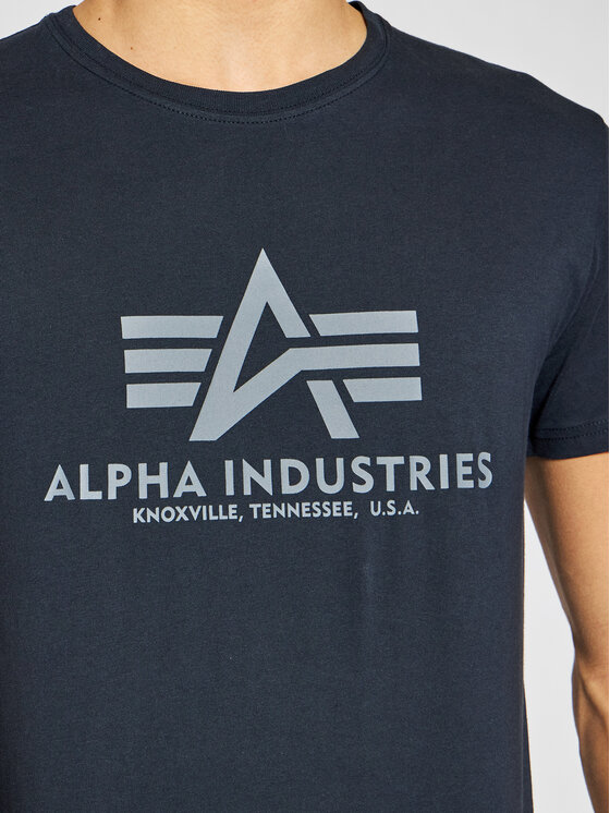 Alpha Industries Alpha Industries T-Shirt Basic 100501 Granatowy Regular Fit