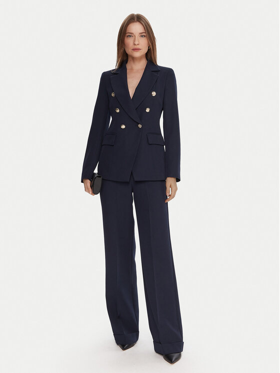 Maryley Maryley Штани з тканини 25IB563/43BL Cиній Regular Fit