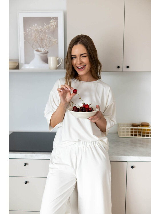 White pocket White pocket Piżama Dzianinowa Écru