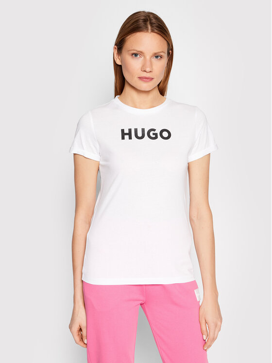 Hugo T-shirt 50473813 Bijela Slim Fit