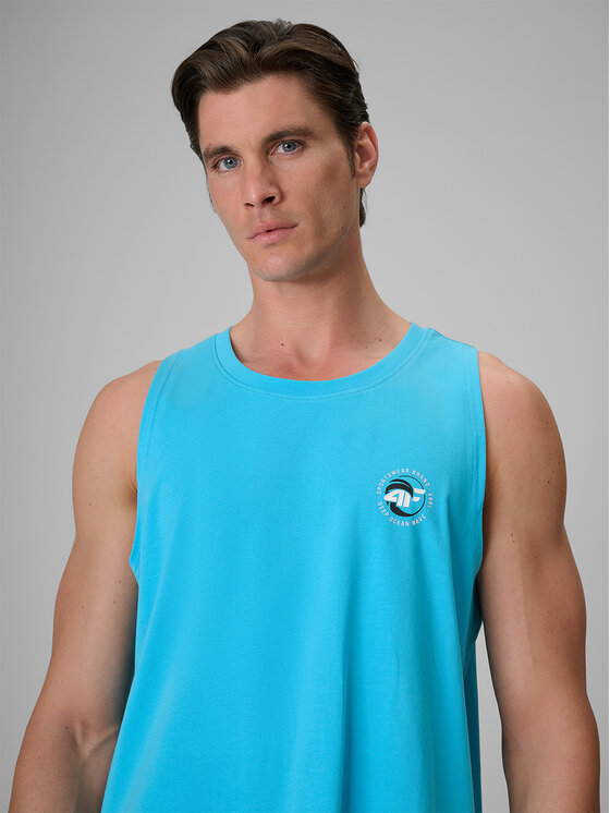 4F 4F Tank top SUMMER CODE Niebieski Regular Fit