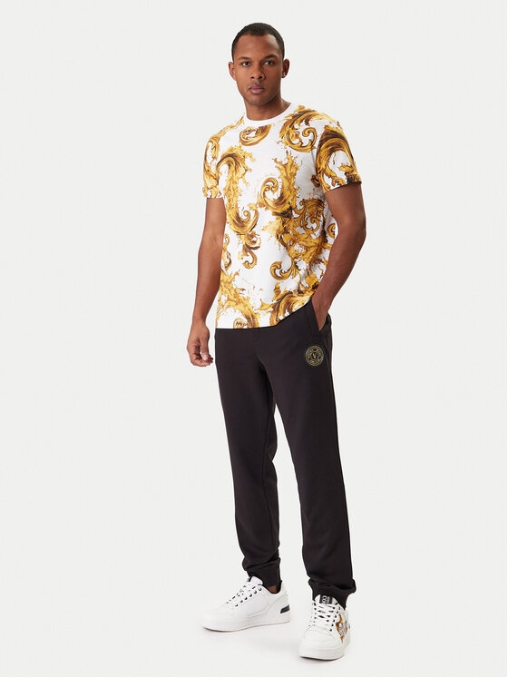 Versace Jeans Couture Versace Jeans Couture Teplákové kalhoty 80GAAT03 CF01T Černá Regular Fit