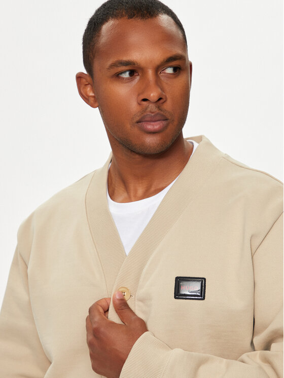 HUGO Hugo Kardiganas Dacardigo 50516705 Smėlio Relaxed Fit