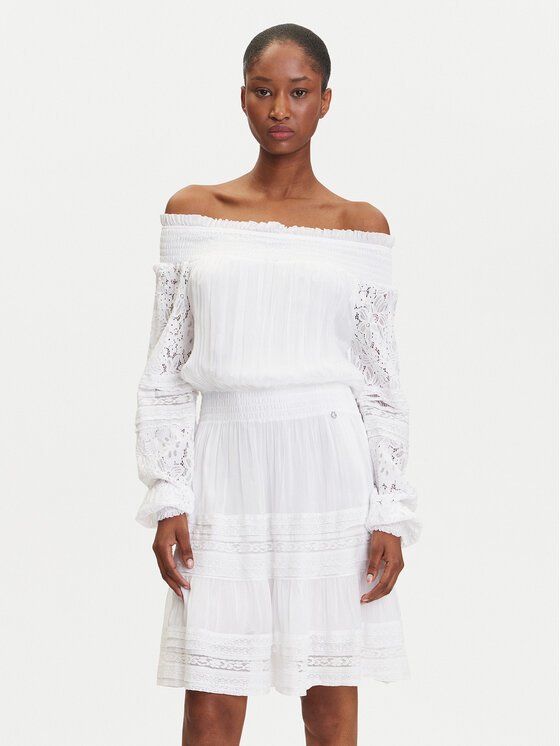 Guess Guess Rochie de zi W5GK24 WE550 Alb Classic Fit