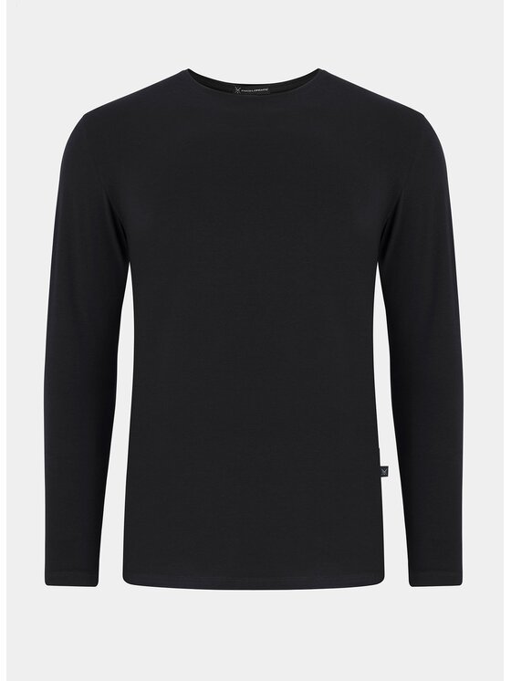 Pako Lorente Pako Lorente Longsleeve P000B-TL-006 Czarny Slim Fit