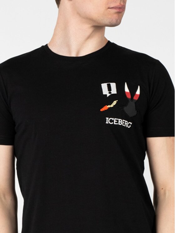 Iceberg Iceberg T-Shirt F0106301 Μαύρο Regular Fit