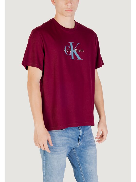 Calvin Klein Jeans Calvin Klein Jeans T-shirt SS Hero Monologo Tee Bordeaux Casual Fit
