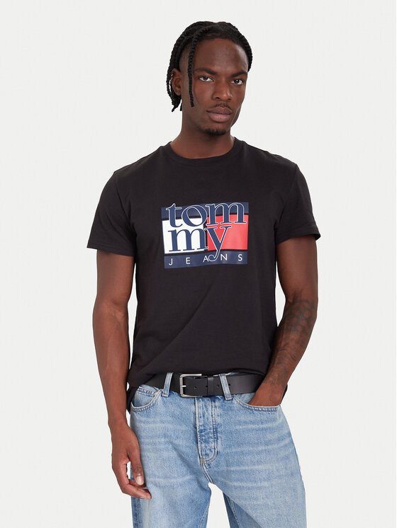 Tommy Jeans Tommy Jeans Tricou DM0DM21977 Negru Regular Fit