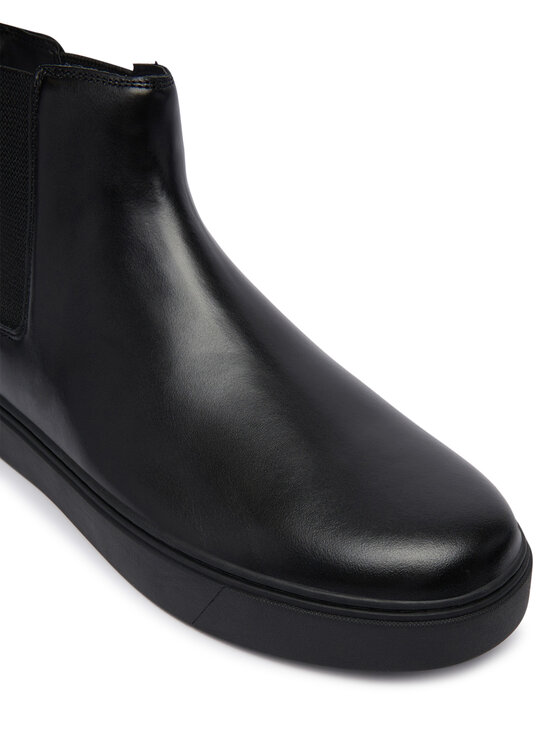 Calvin Klein Calvin Klein Gležnjarji Chelsea Hybrid Clean Chelsea Wax Lth HM0HM02253 Črna