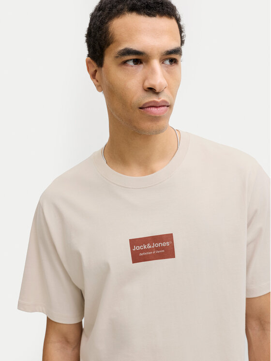 Jack & Jones Jack & Jones Tricou Frank 12288092 Bej Relaxed Fit