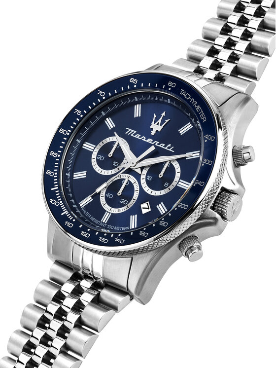 Maserati Maserati Zegarek Sfida Chronograph R8873640025 Srebrny