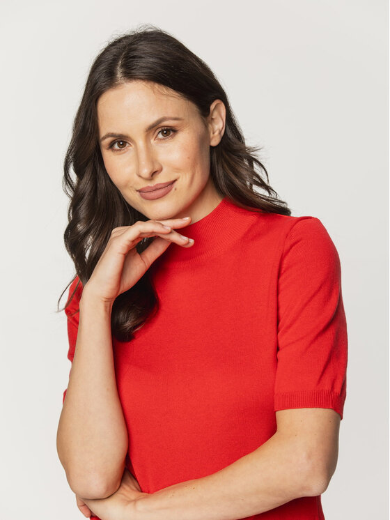 Willsoor Willsoor Sweter 88449 Czerwony Close Fit
