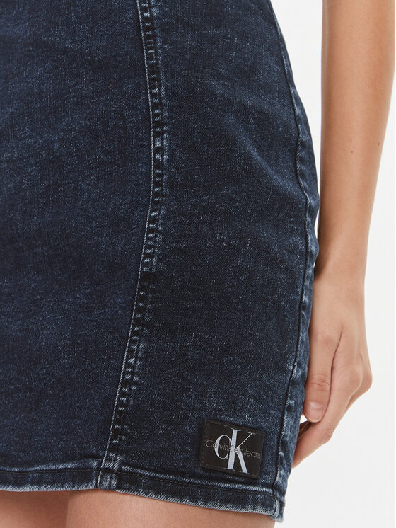 Calvin Klein Jeans Calvin Klein Jeans Sukienka jeansowa J20J223237 Granatowy Slim Fit