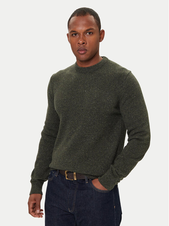 Barbour Barbour Pulover Essential Tisbury MKN0844GN79 Verde Regular Fit