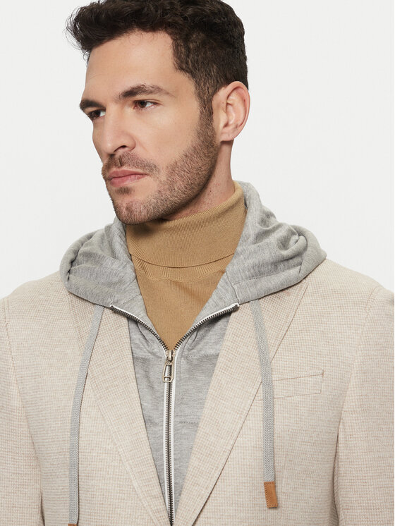 JOOP! JOOP! Marynarka 17 JB-80Havardy-J12 30045045 Beżowy Slim Fit