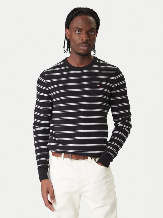 Tommy Hilfiger Tommy Hilfiger Džemper Seasonal MW0MW41643 Crna Regular Fit