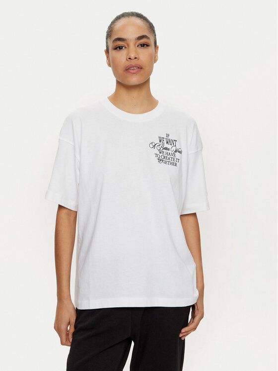 Champion T-krekls 117473 Balts Loose Fit