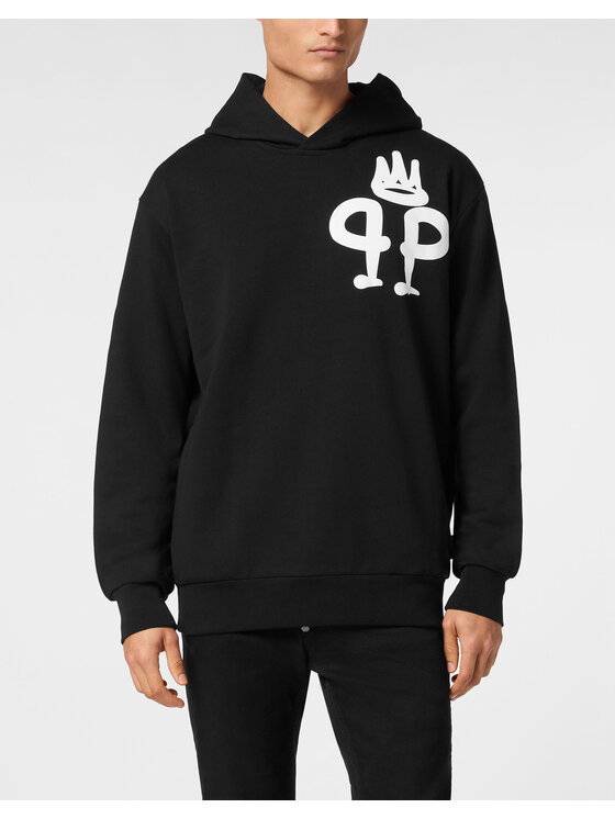 PHILIPP PLEIN PHILIPP PLEIN Mikina 9587 Čierna Regular Fit