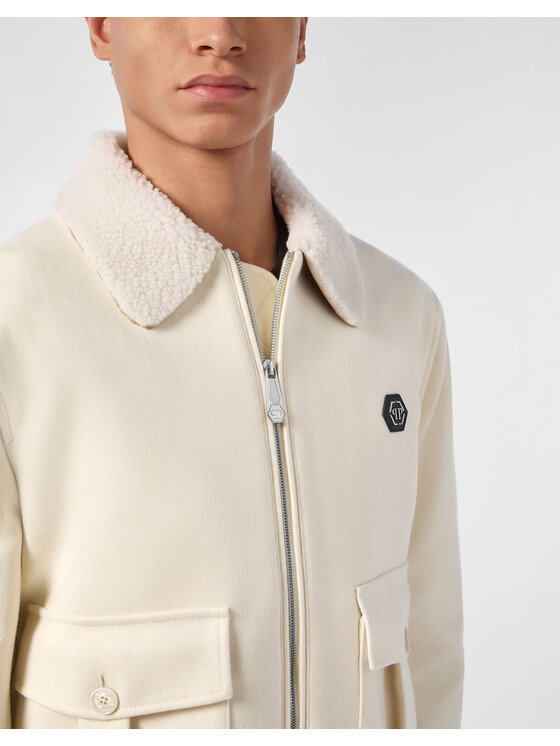 PHILIPP PLEIN PHILIPP PLEIN Kurtka puchowa 25523 Biały Regular Fit