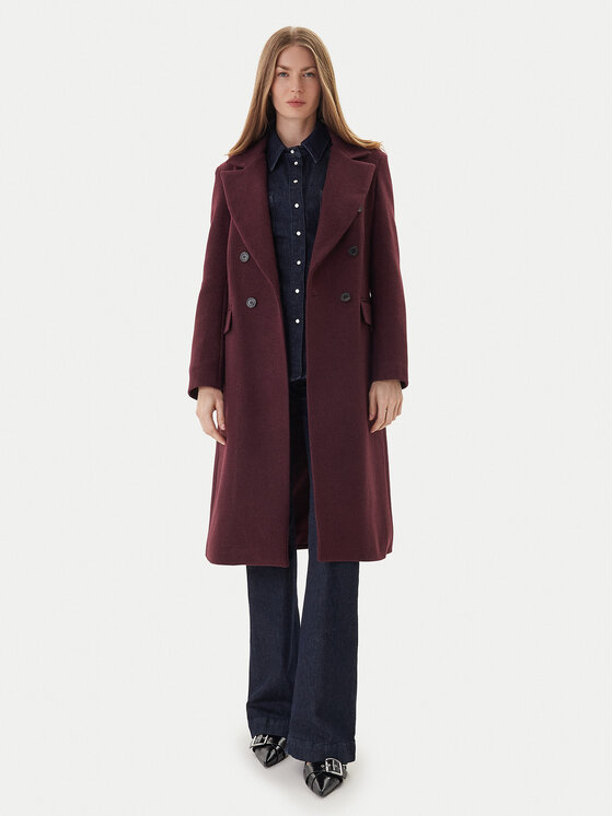 Maryley Maryley Prehodni plašč MARYLEY-25IB807/01BU Bordo rdeča Regular Fit