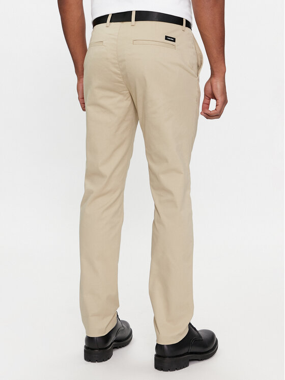 Calvin Klein Calvin Klein Chinosy Modern K10K110979 Beżowy Slim Fit