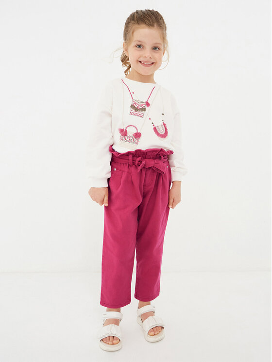 Mayoral Mayoral Pantaloni di tessuto 3502 Bordeaux