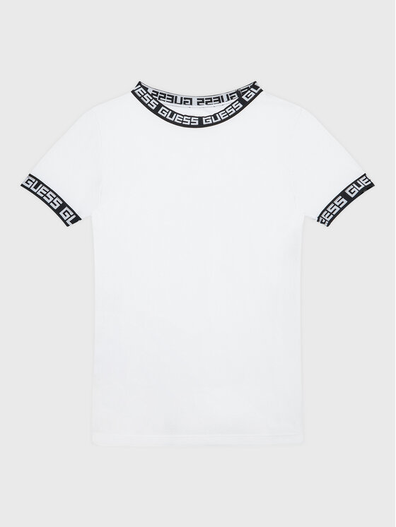 T-shirt J3RI03 K6YW1 Bianco Regular Fit