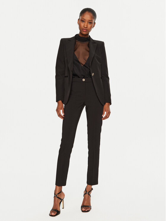 Rinascimento Rinascimento Текстилни панталони CFC0119993003 Черен Regular Fit