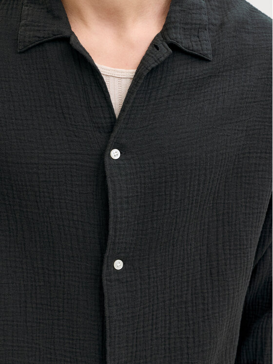 Jack & Jones Jack & Jones Košile Nantucket 12291804 Černá Relaxed Fit