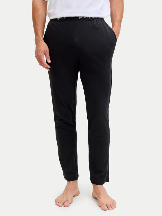 Jack & Jones Jack & Jones Spodnji del pižame Clyde 12291501 Črna Regular Fit