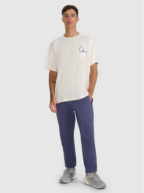 4F 4F T-Shirt 4FWAW25TTSHM2401-12S Biały Oversize