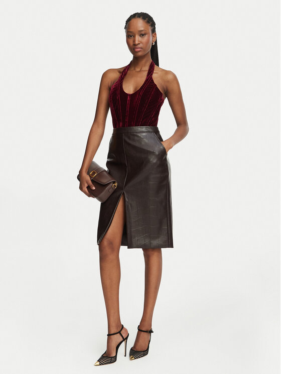 Bardot Bardot Gonna in similpelle Rheba 60596SB Bordeaux Regular Fit
