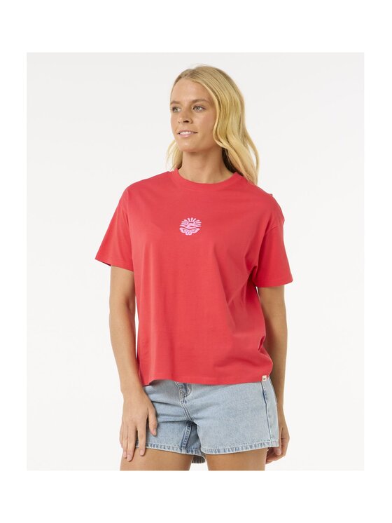 Rip Curl Rip Curl T-Shirt Icons Of Surf Relaxed Tee Czerwony Relaxed Fit