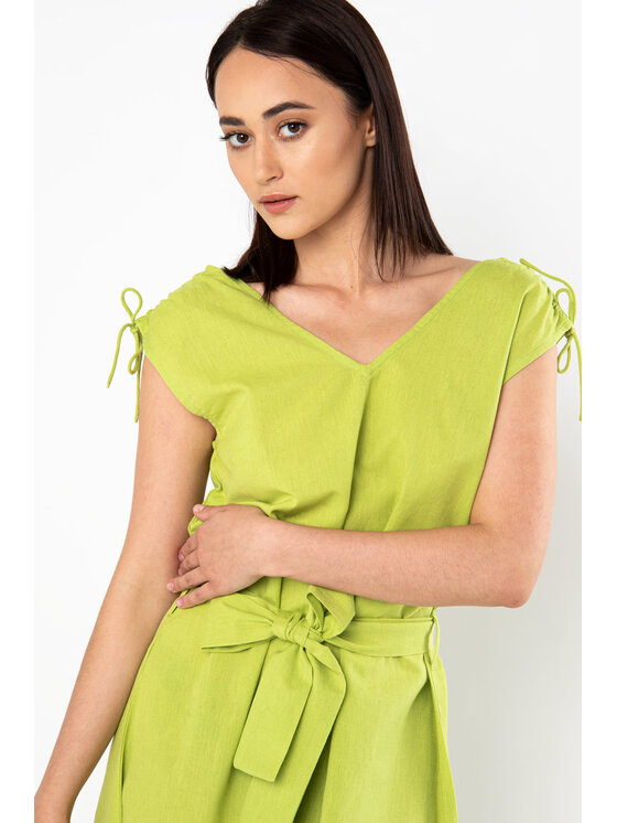 QUIOSQUE QUIOSQUE Každodenné šaty GALWAY DRESS Zelená Regular Fit