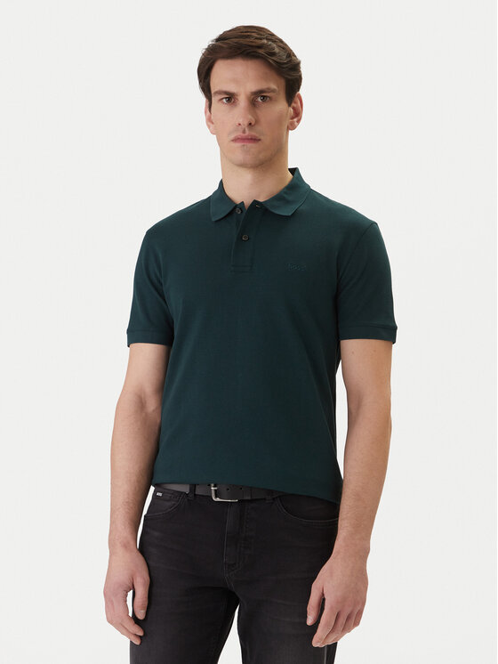 BOSS BOSS Pólóing Pallas 50553564 Zöld Regular Fit