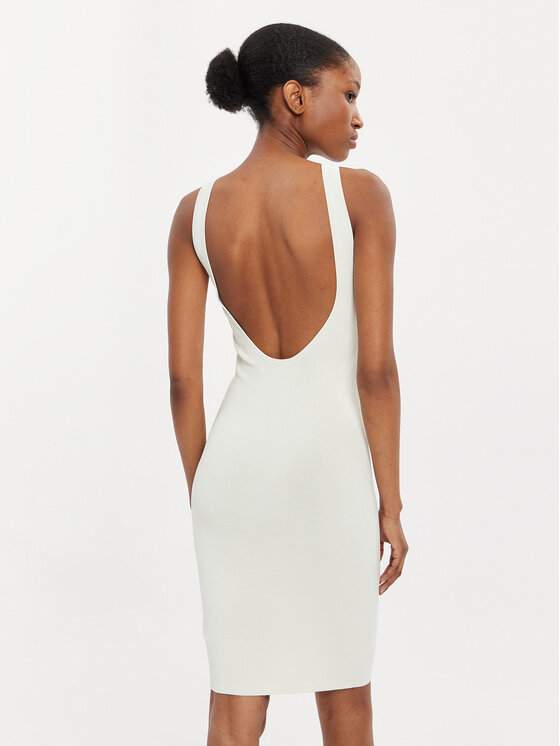 Calvin Klein Jeans Calvin Klein Jeans Rochie de vară Archive J20J223049 Écru Slim Fit