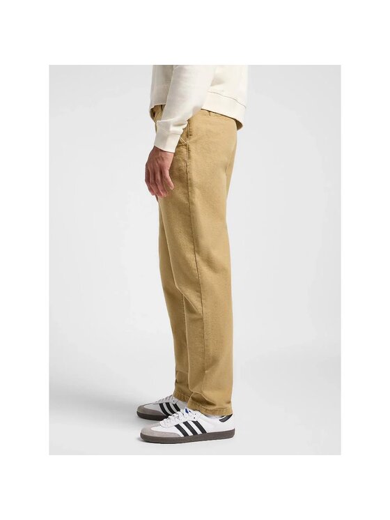 Lee Lee Pantaloni di tessuto CHINO RELAXED Beige Loose Fit