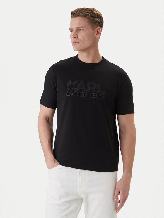 KARL LAGERFELD KARL LAGERFELD Tričko 755035 562221 Čierna Regular Fit
