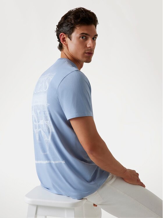Guess Guess T-Shirt 175785 Niebieski Classic Fit