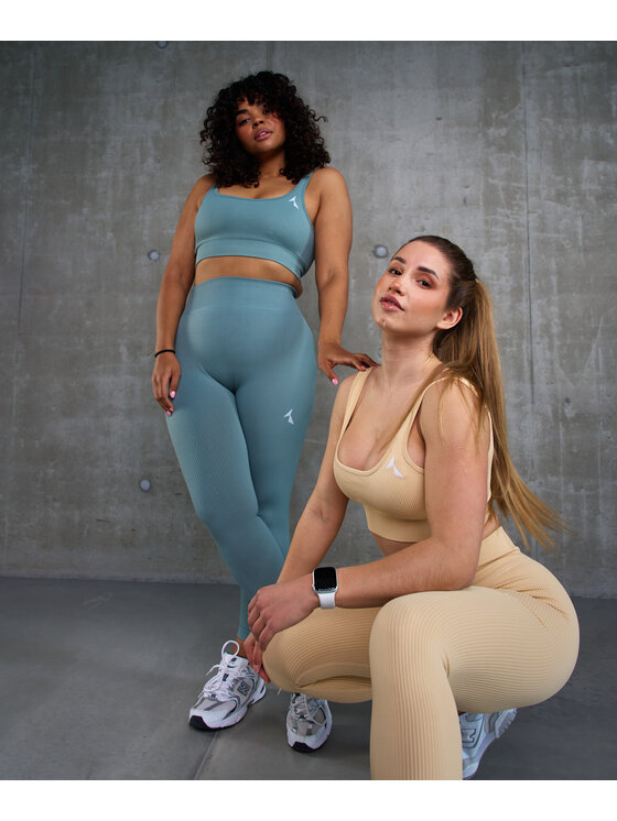 Carpatree Carpatree Legginsy Rib leggings Zielony Fitted Fit
