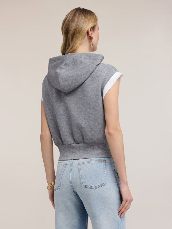 Motivi Motivi Felpa G070W003580N0S3 Grigio Cropp Fit