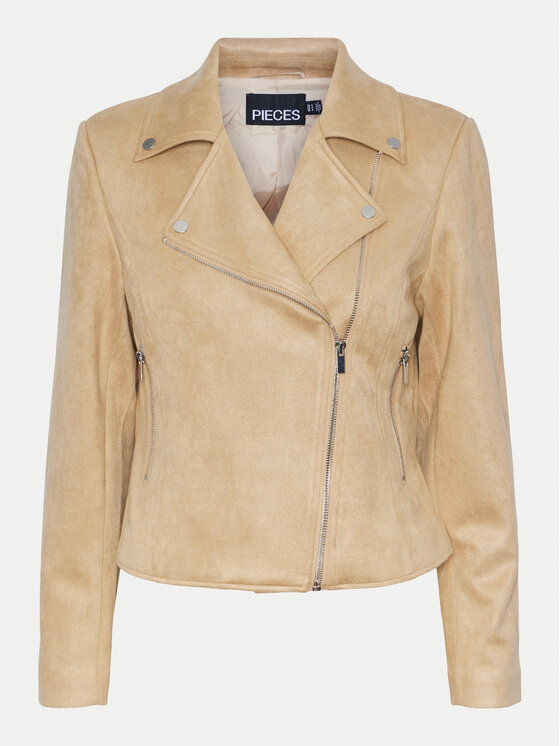 Pieces Pieces Jacke aus Kunstleder Beminda 17134838 Beige Regular Fit