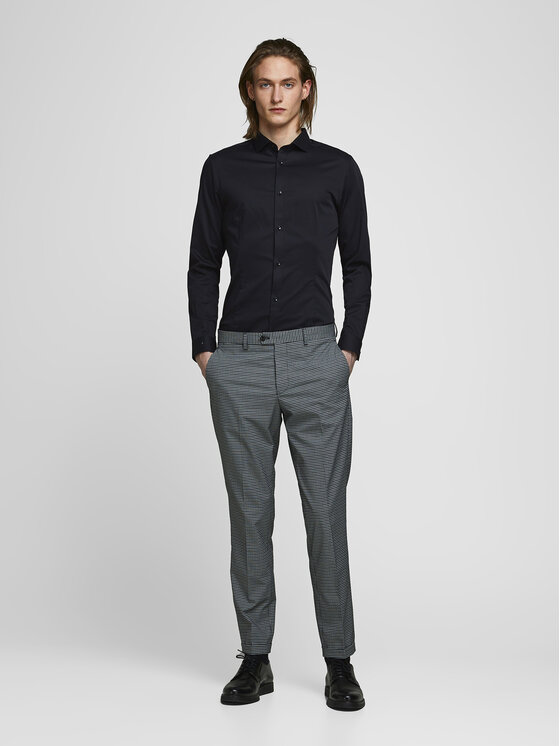 Jack&Jones Jack&Jones Krekls Parma 12097662 Melns Super Slim Fit